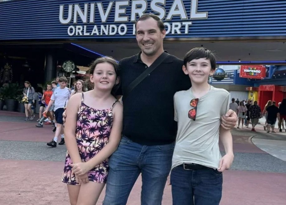 Ryan with his kids — the family behind TCG Maine